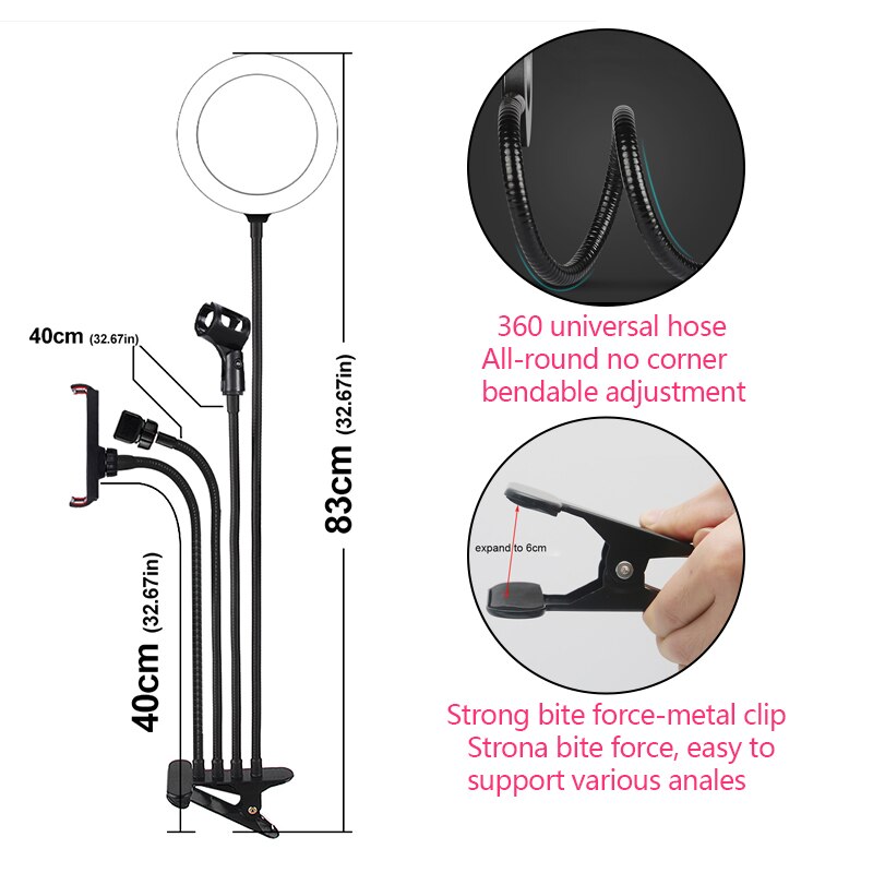 LED Ring Light Kit for Makeup Tutorials & Live Streams