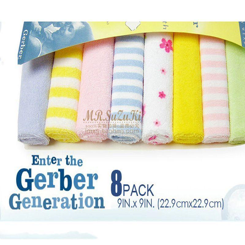 Baby Washcloths 8-Pack Soft Cotton Newborn Wipes
