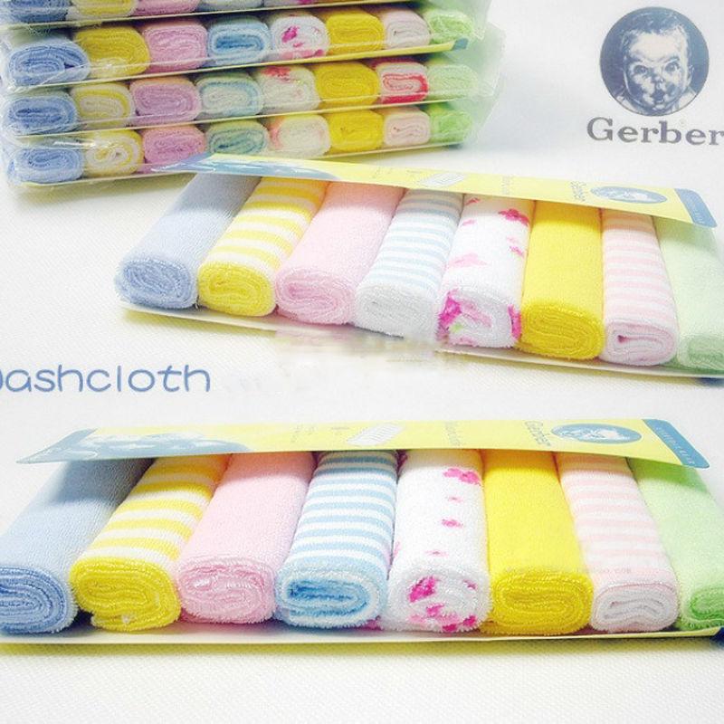 Baby Washcloths 8-Pack Soft Cotton Newborn Wipes