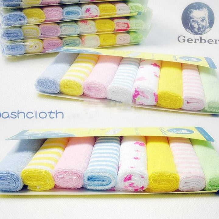 Baby Washcloths 8-Pack Soft Cotton Newborn Wipes