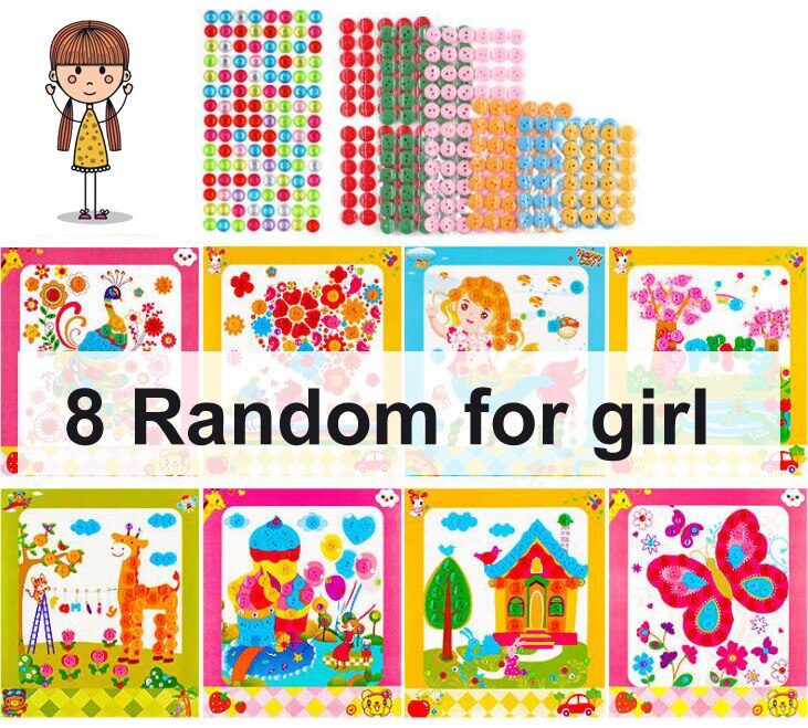 Kids Button Sticker Craft Kit for Creative Screen-Free Play
