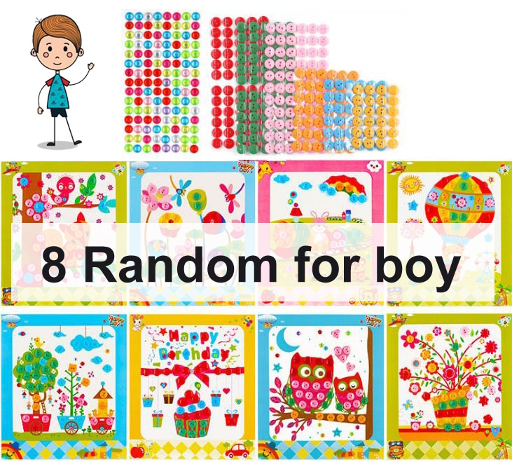 Kids Button Sticker Craft Kit for Creative Screen-Free Play