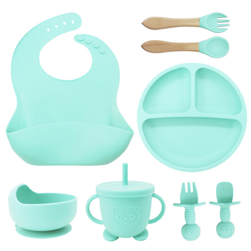 Silicone Baby Bib & Feeding Set for Cleaner Mealtimes
