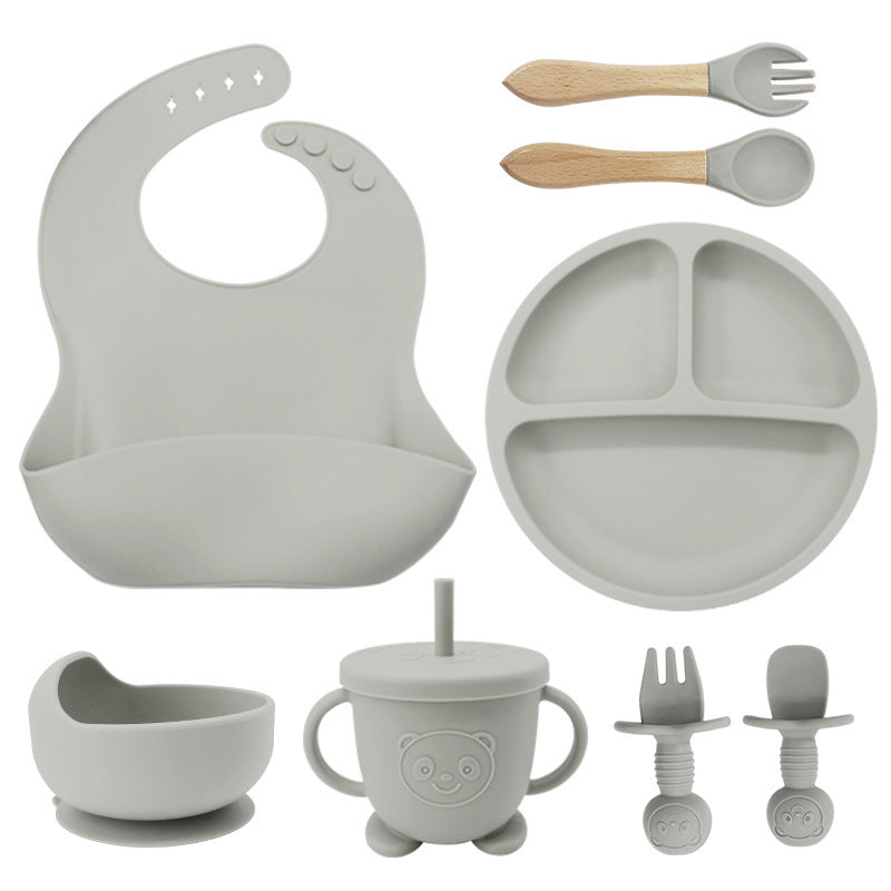 Silicone Baby Bib & Feeding Set for Cleaner Mealtimes