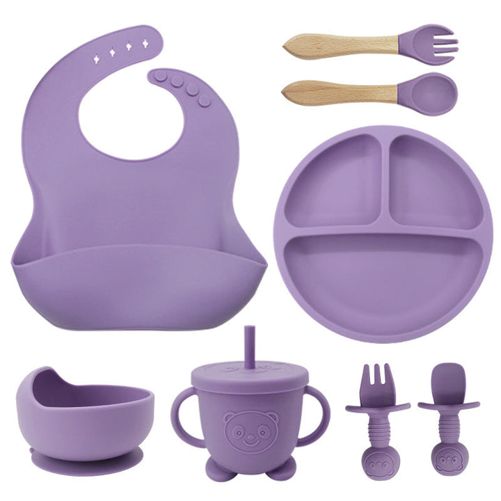 Silicone Baby Bib & Feeding Set for Cleaner Mealtimes