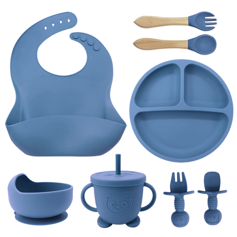 Silicone Baby Bib & Feeding Set for Cleaner Mealtimes