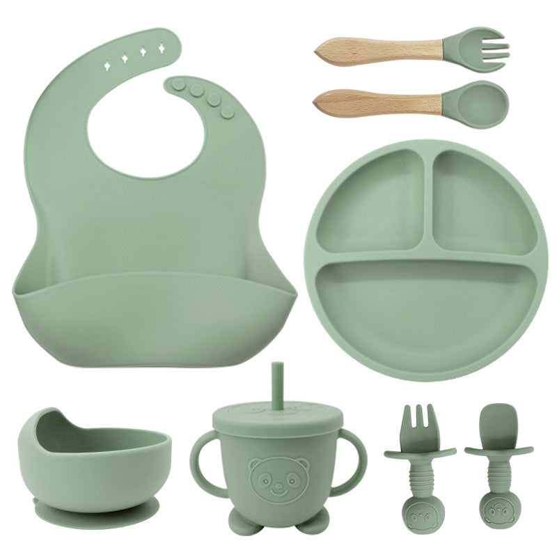 Silicone Baby Bib & Feeding Set for Cleaner Mealtimes