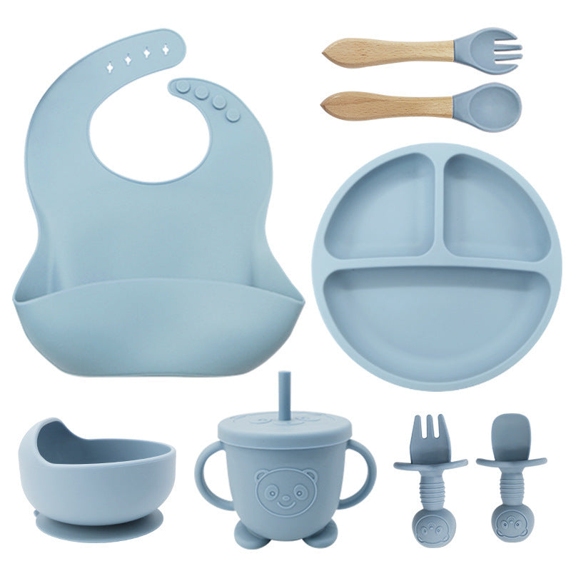 Silicone Baby Bib & Feeding Set for Cleaner Mealtimes