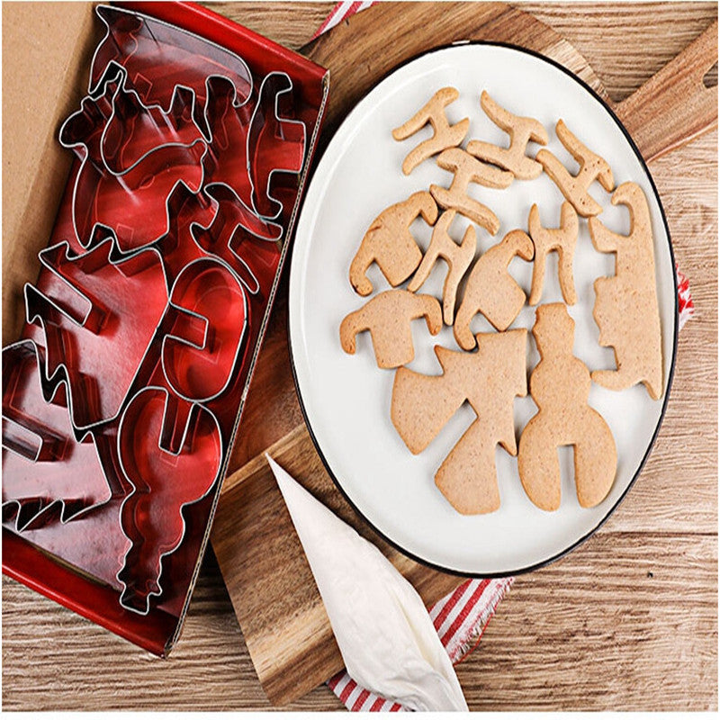 Stainless Steel Christmas Cookie Cutters Set of 8