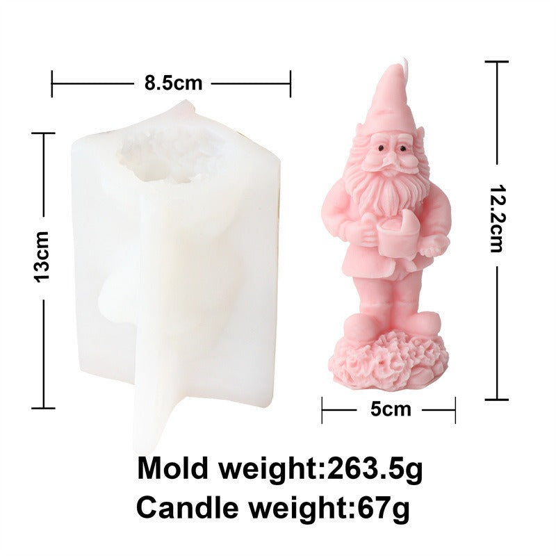 Christmas Gnome Candle Molds Set of 9 Silicone