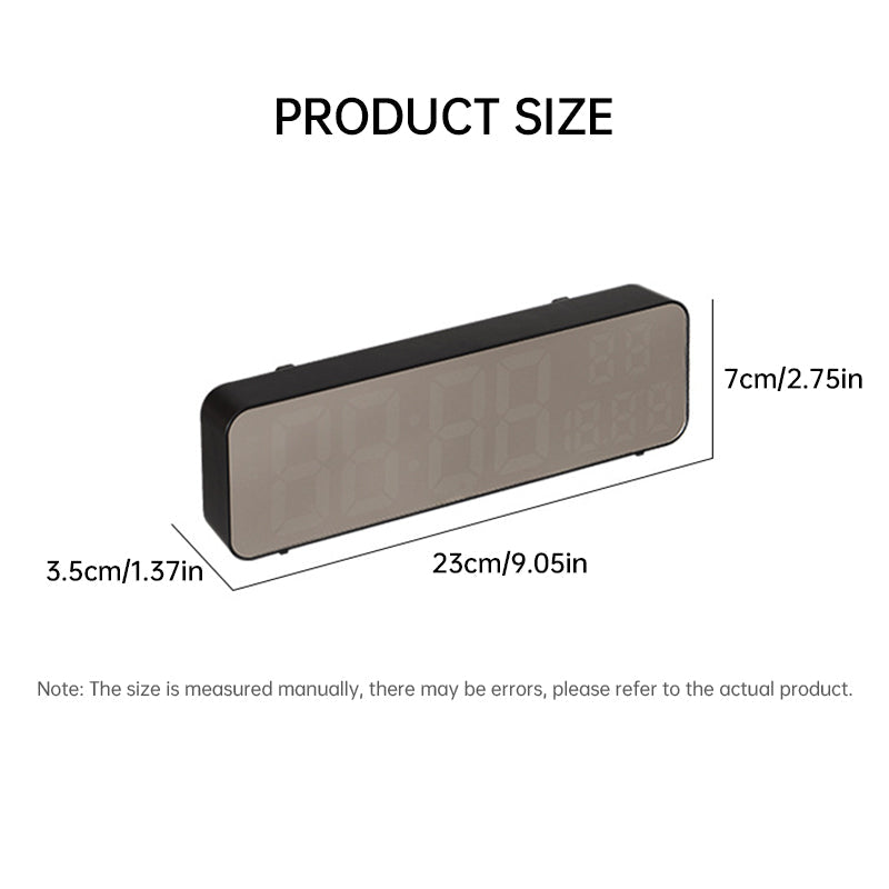 9-Inch Digital Wall Clock With Temperature & Humidity