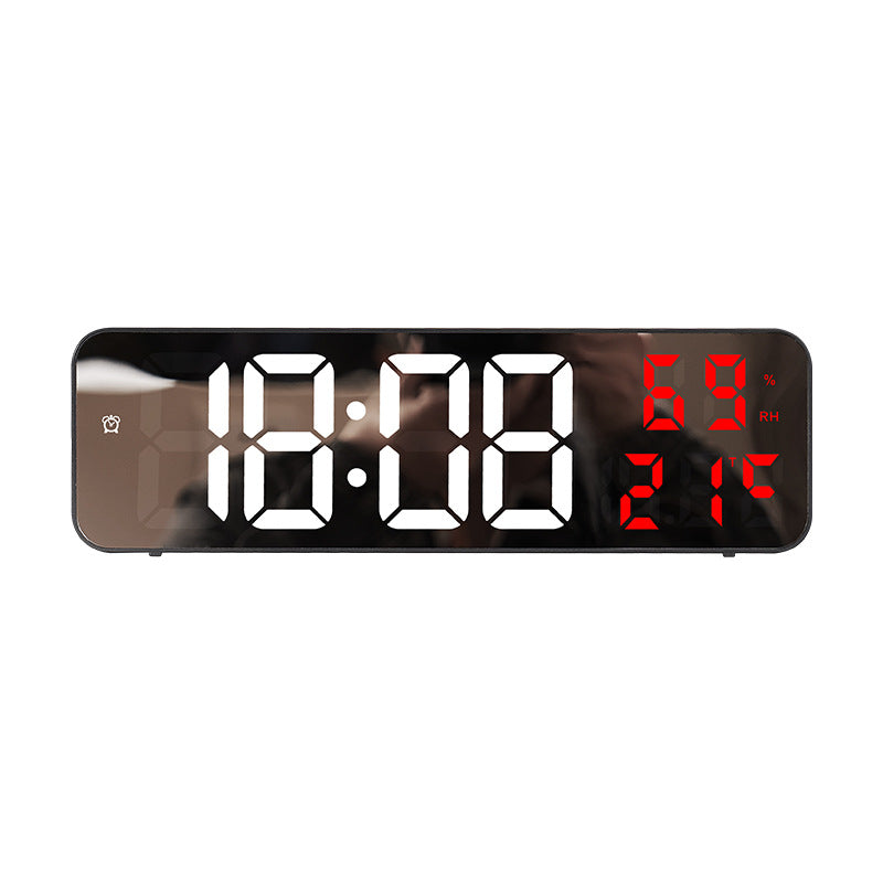 9-Inch Digital Wall Clock With Temperature & Humidity