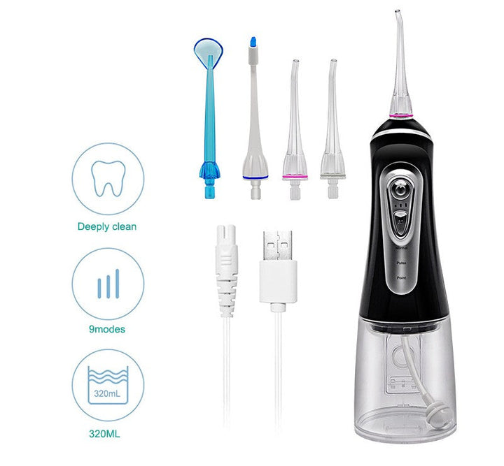 Cordless Water Flosser with 9 Modes and 320ml Tank