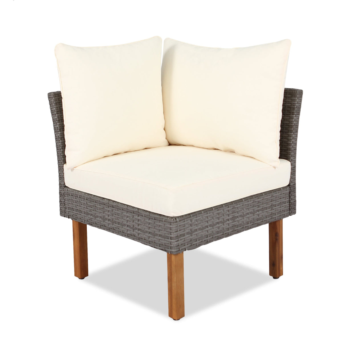 Patio Rattan Sofa Set with Washable Cushions, 9 Pieces
