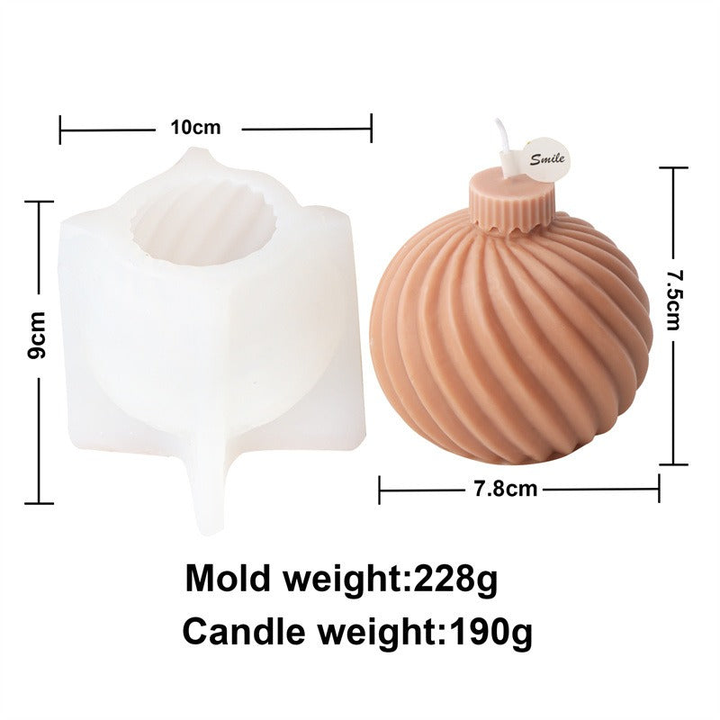 Christmas Ball Candle Molds for Textured DIY Candles