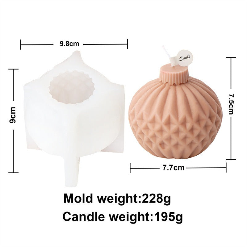 Christmas Ball Candle Molds for Textured DIY Candles