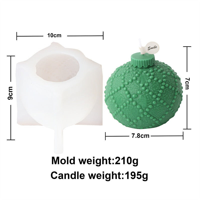 Christmas Ball Candle Molds for Textured DIY Candles