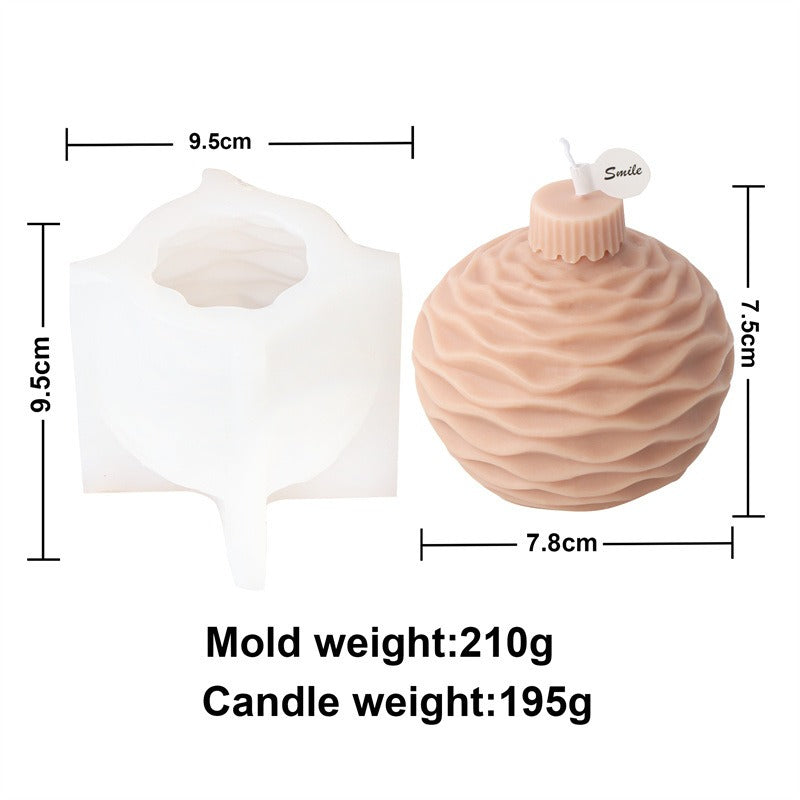Christmas Ball Candle Molds for Textured DIY Candles