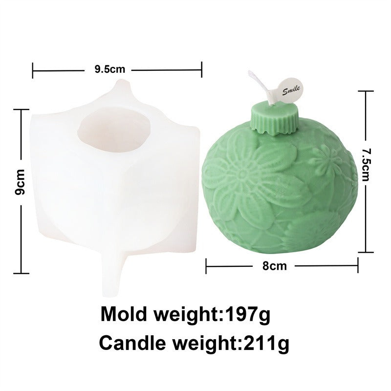 Christmas Ball Candle Molds for Textured DIY Candles