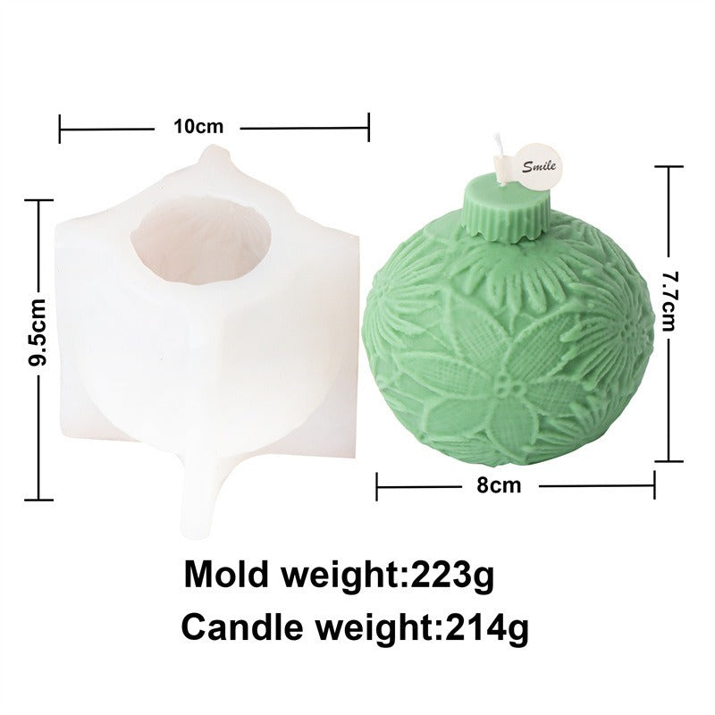 Christmas Ball Candle Molds for Textured DIY Candles