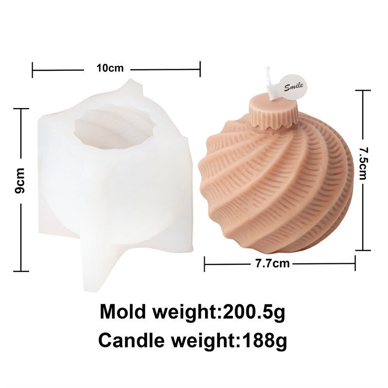 Christmas Ball Candle Molds for Textured DIY Candles