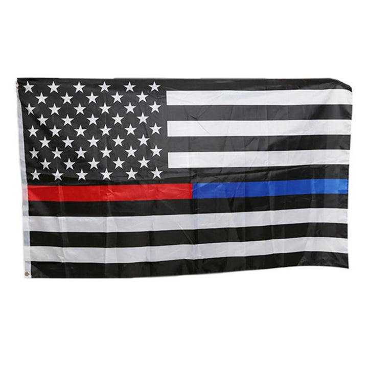 Police Support American Flag Banner with Brass Grommets