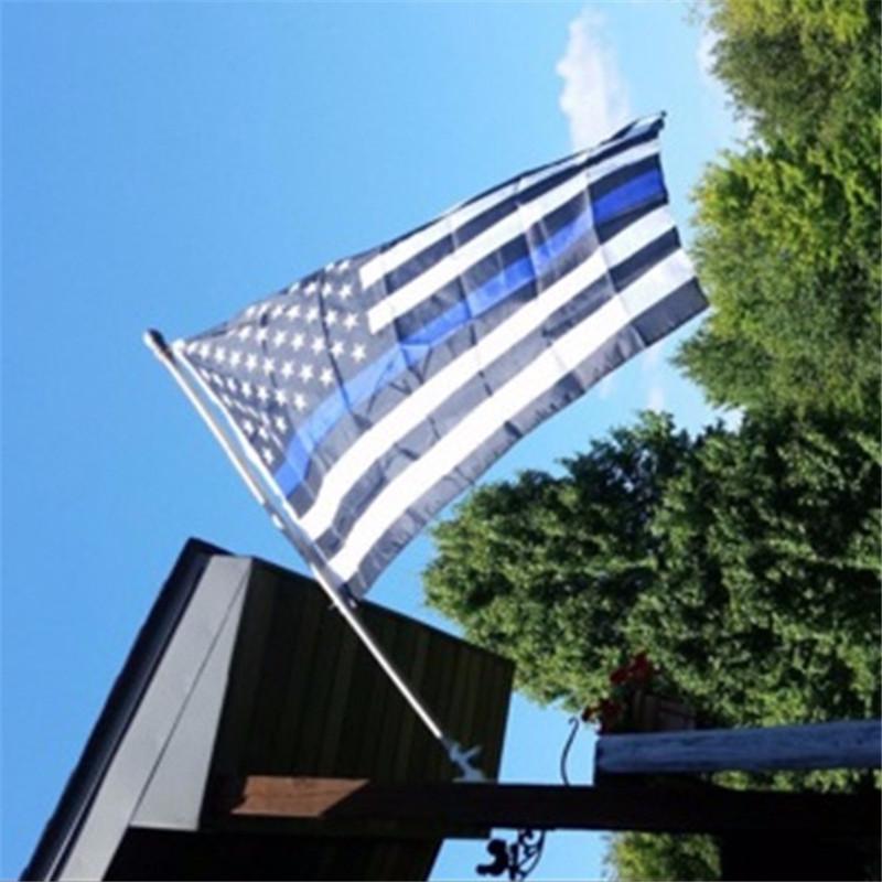 Police Support American Flag Banner with Brass Grommets