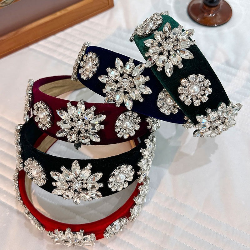 Velvet Pearl Headband for Effortless Occasion Glamour