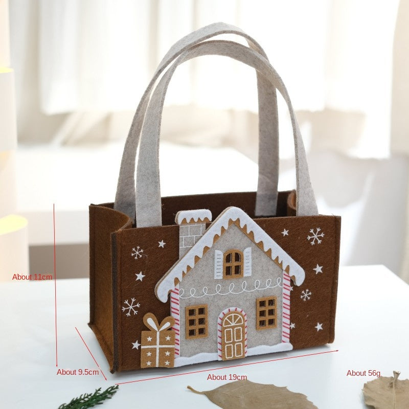 Christmas Felt Gift Bag for Festive Treats & Gifts