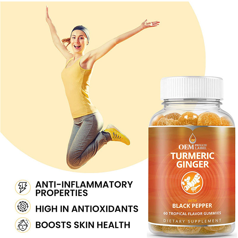 Turmeric Curcumin Gummies with Ginger & Black Pepper