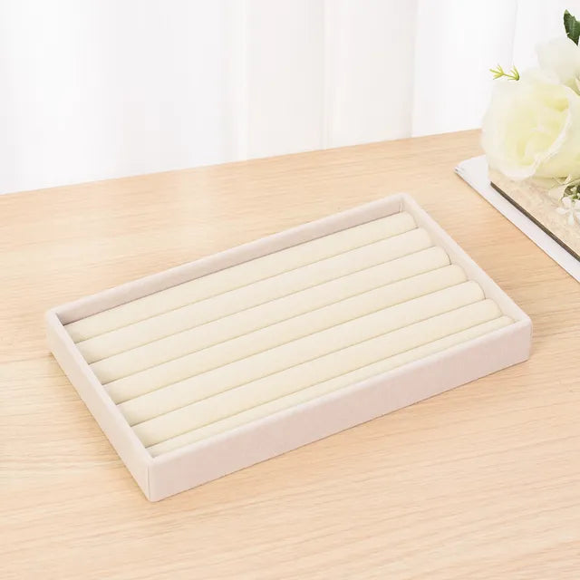 Velvet Jewelry Tray for Rings, Earrings & Necklaces
