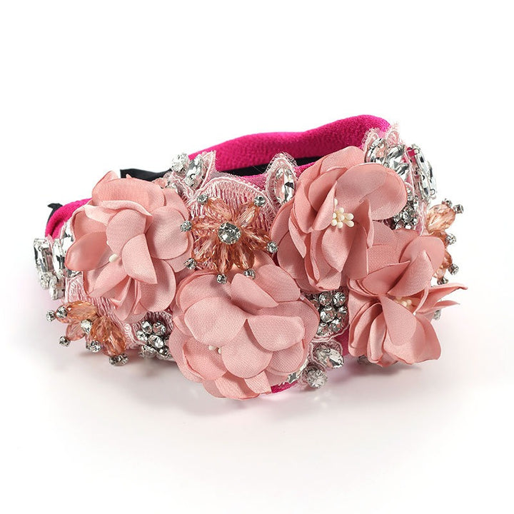 Floral Rhinestone Headband for Romantic Statement Style