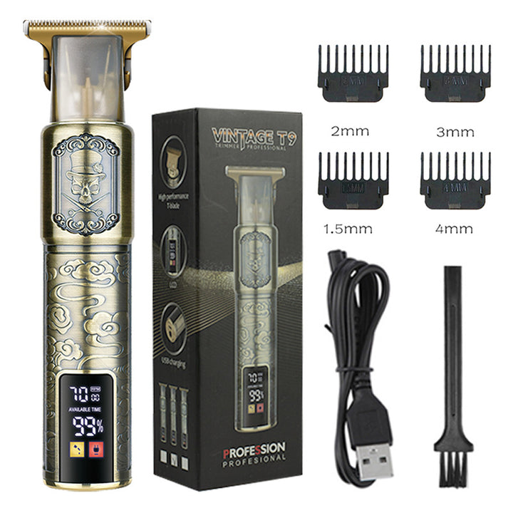 T9 Hair Clipper With LCD Display For Sharp Edges