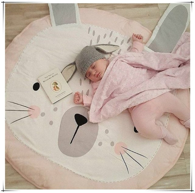 90cm Round Baby Play Mat for Comfortable Tummy Time