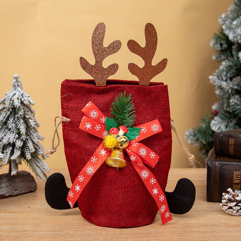 Christmas Reindeer Gift Bag For Festive Holiday Decor
