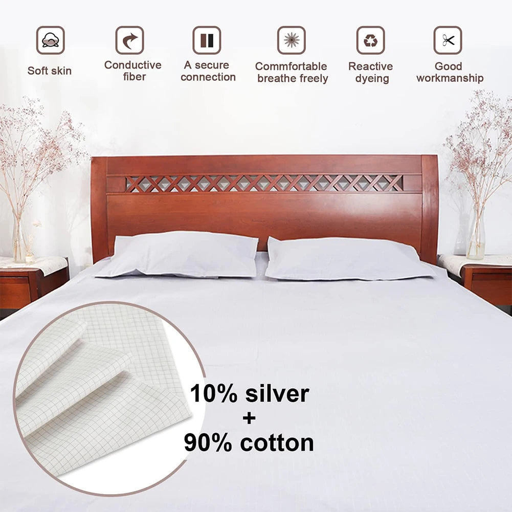 Grounding Sheet Fitted Silver Fiber Cotton 60x265 cm