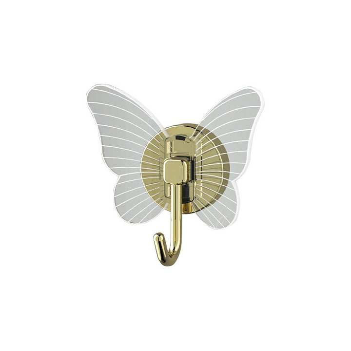 Non-Drill Gold Butterfly Wall Hook for Entryway Storage