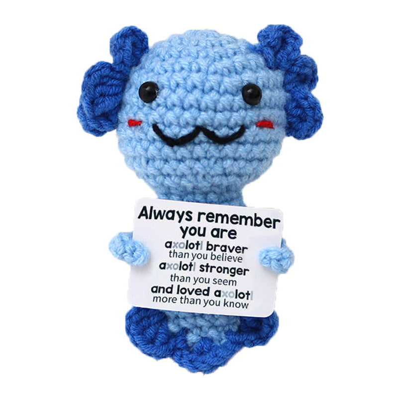 Handmade Knitted Gift Doll With Heartfelt Message