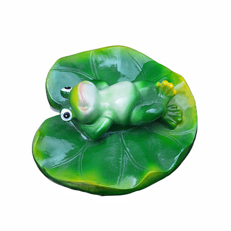 Floating Frog Lily Pad Pond Decor for Fountains & Ponds
