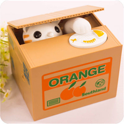 Automatic Cat Coin Bank for Fun, Playful Money Saving