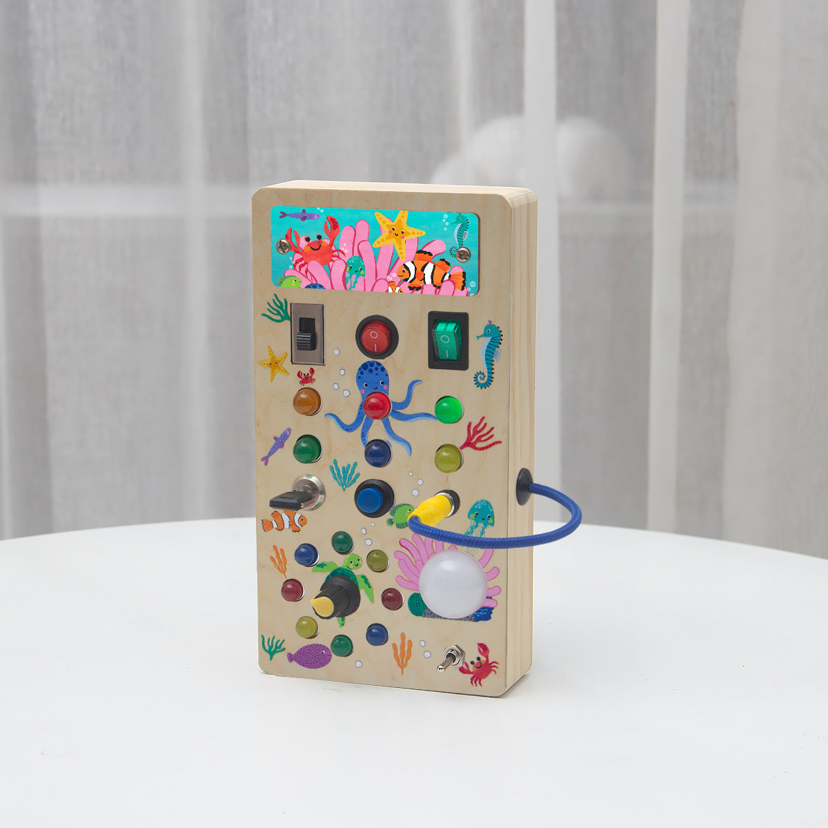 Wooden Busy Board Toy for Screen-Free Early Learning