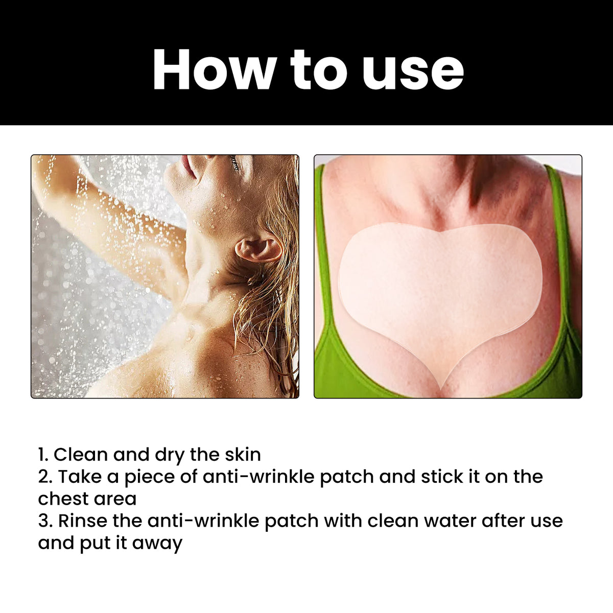 Breast Wrinkle Patches for Smoother, Firmer Cleavage