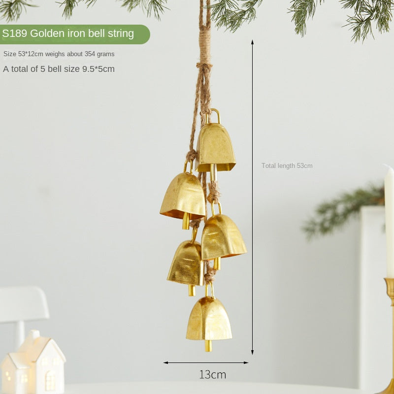 Christmas Bell Hanging Ornaments for Rustic Holiday Charm