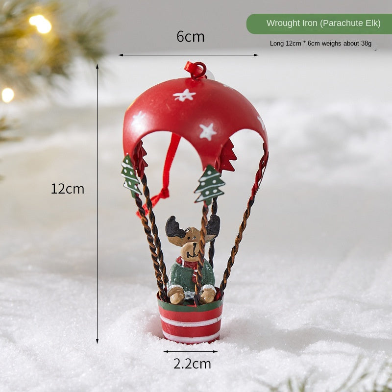 Vintage Iron Christmas Tree Ornaments, 7-Piece Set
