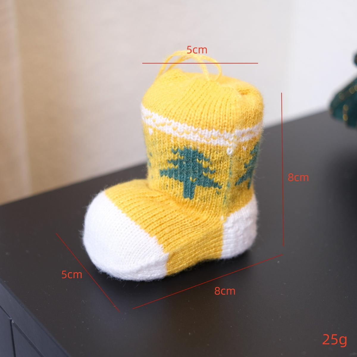 3D Knitted Christmas Sock Boot Tree Ornaments Decor