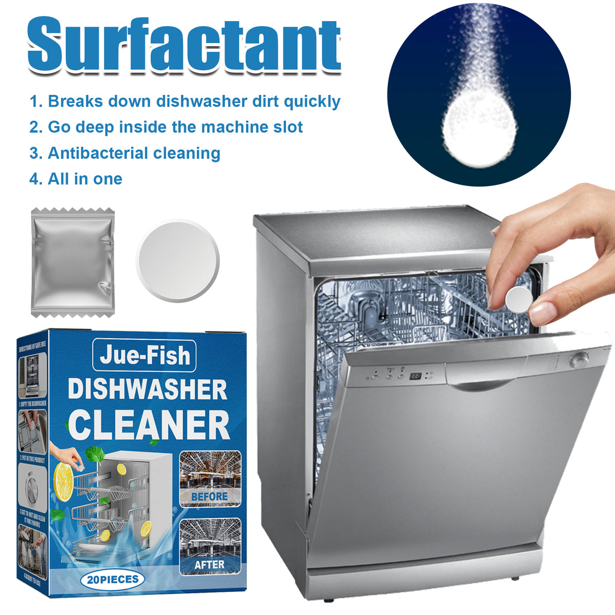 Dishwasher Cleaning Sheets for Deep Grease Removal