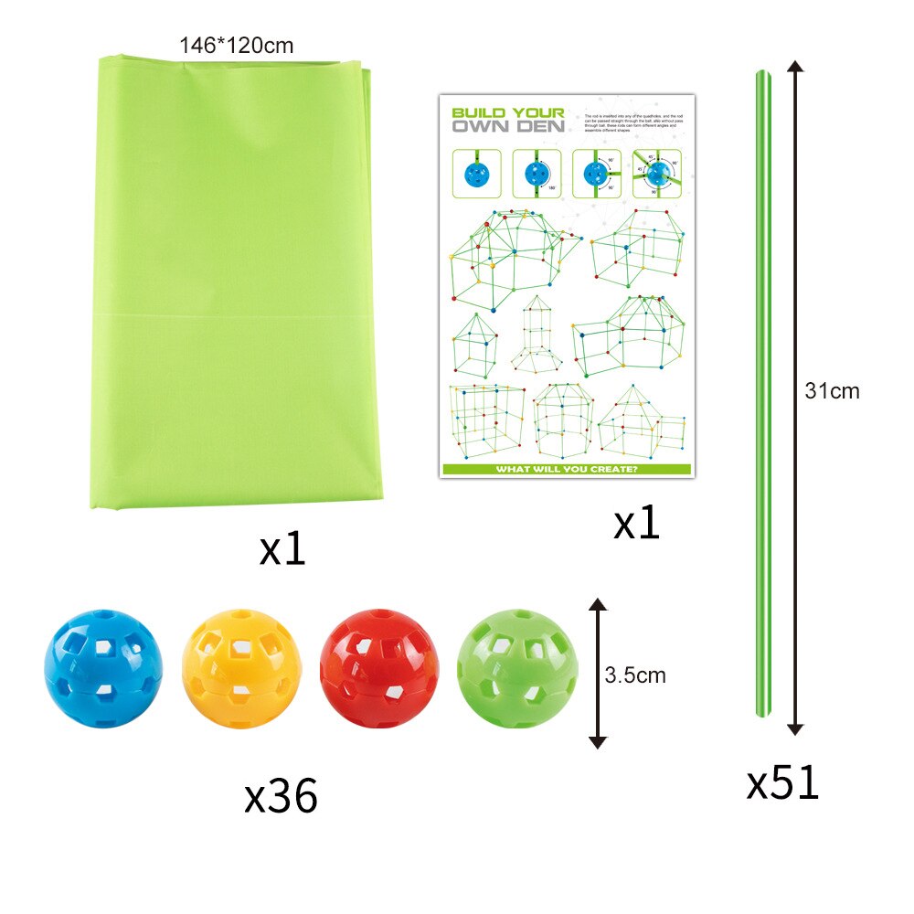 Kids Fort Building Kit for Screen-Free Creative Play