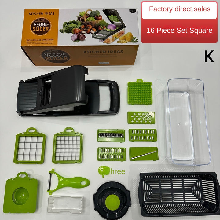Vegetable Chopper Set: Dice, Slice, Shred and Grate