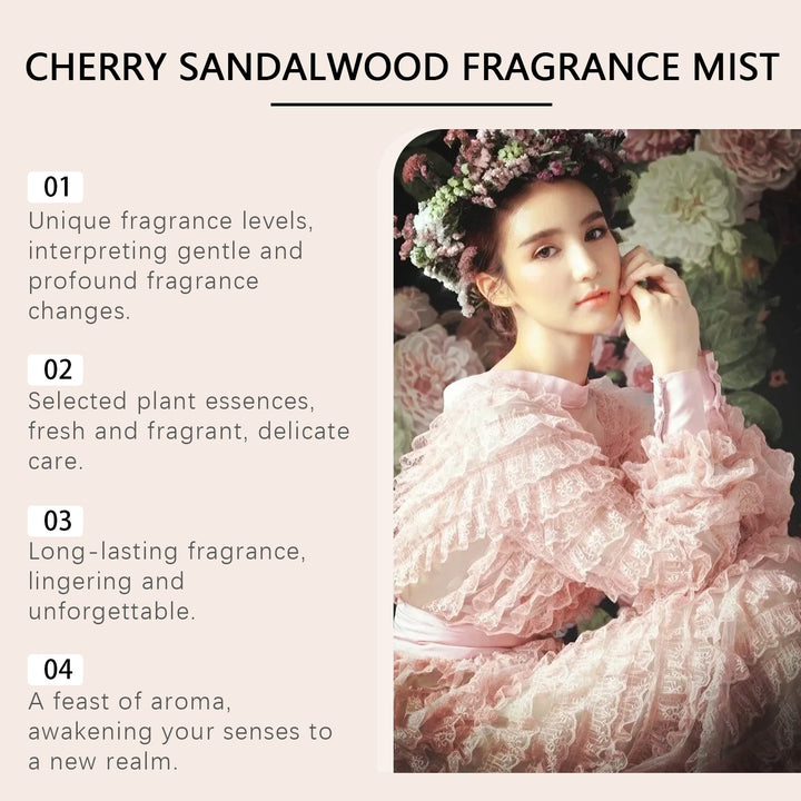 Cherry Sandalwood Fragrance Mist – Fresh Floral Scent