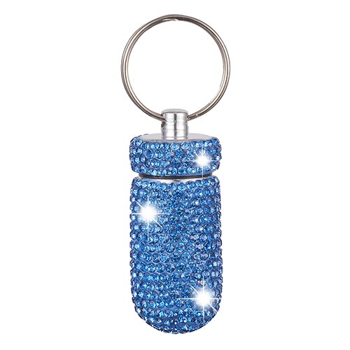 Rhinestone Pill Box Keychain — Glamorous On‑the‑Go